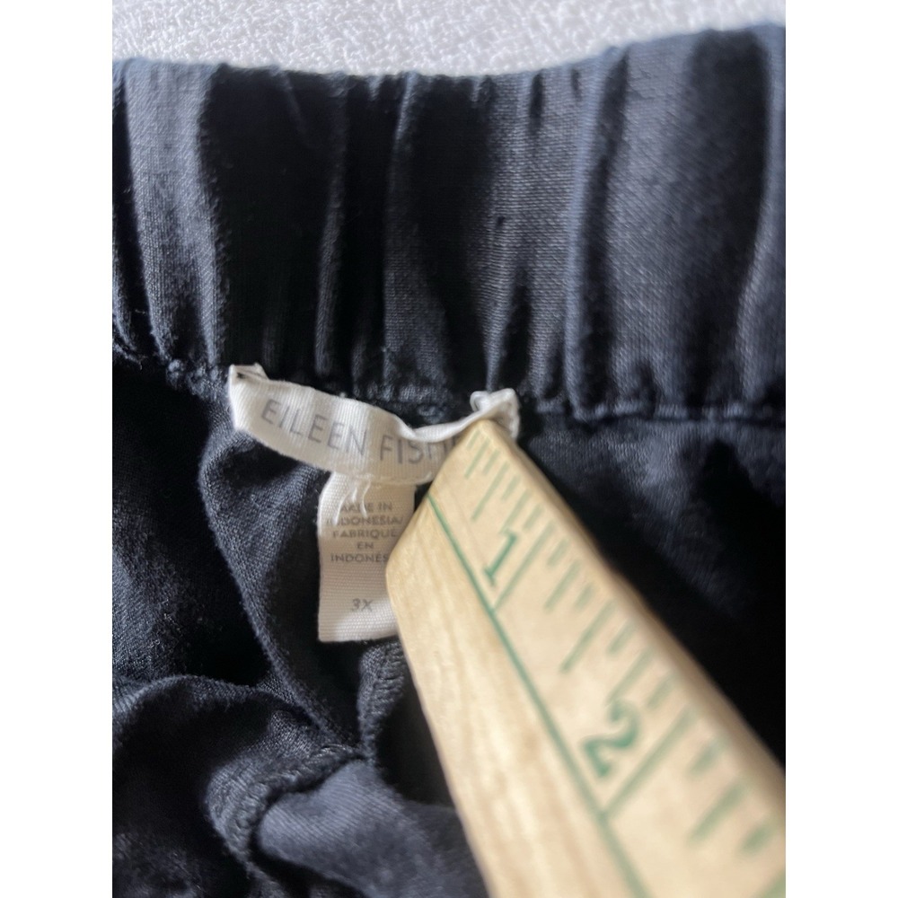 Eileen Fisher Organic Linen Black Shorts Sz 3XL —Stitching Issue - Picture 5 of 9